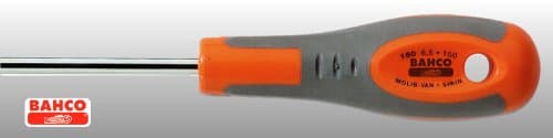 Image of Bahco 611-6.5-150 Slotted Screwdriver, Multi-Colour, 1.2 x 6.5 x 150 mm/260 mm