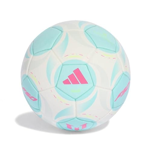 Image of adidas Unisex MESS MINI BALL, white/flash aqua/halo mint, 1