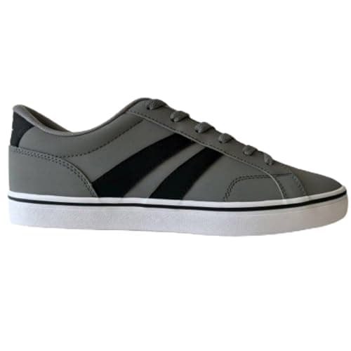 Image of Lonsdale Mens Lace Trainers Grey/Black/White 9 UK
