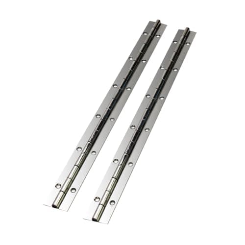 Image of Hoopever 300x38x1mm Stainless Steel Long Hinge, 270° Open Heavy-Duty Furniture Hinge for Pianos, Cabinets, Large Windows, Boats with Hole Chrome