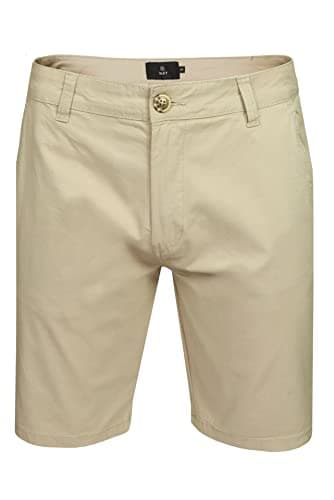 Image of Xact Men's Cotton Stretch Chino Shorts (Stone) 34