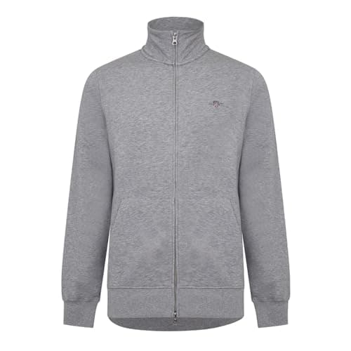 Image of GANT Men's Regular Shield Zip Sweatshirt, Grey, XL
