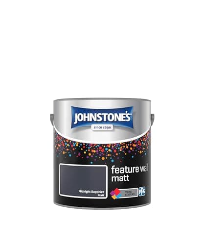 Image of Johnstone's Feature Wall Matt Emulsion Paint - Midnight Sapphire 2.5L (Package May Vary)