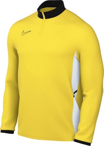 Image of NIKE FZ9767-719 M NK DF ACD25 DRIL TOP Sweatshirt Men's TOUR YELLOW/BLACK/WHITE/BLACK Size M
