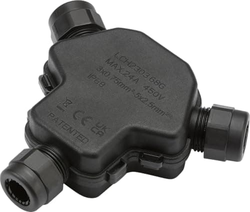 Image of Knightsbridge IP68 3-way Weatherproof Gel Junction Box