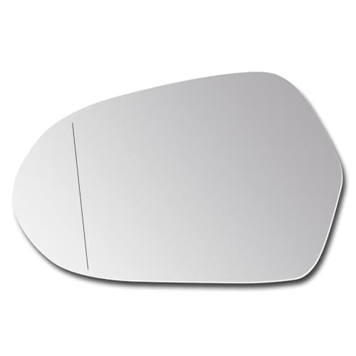 Image of SENZEAL Wing Mirror Glass Heated Left with Backing Plate for Audi A6 4G C7 2011 2012 2013 2014 2015 2016 2017 2018 Passenger Side 4G0857535 (Left)