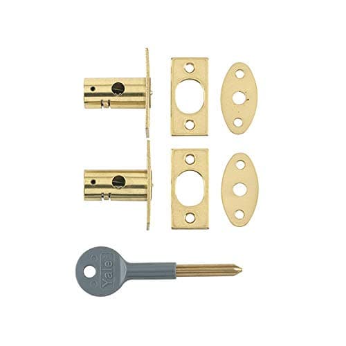 Image of Yale Locks 8001 Security Bolts Brass Finish Visi Pack (2 Pack)