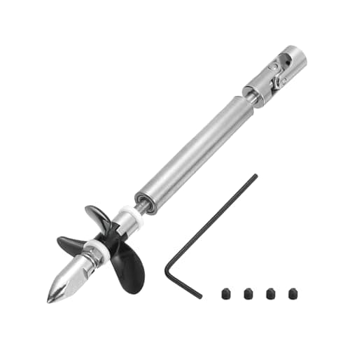 Image of sourcing map Drive Shaft W Propeller and Universal Joint for RC Boat Coupler Assemble Kit, L100mm Shaft, L25mm Sleeve, D36mm Three Propeller, Fit for 2 mm Motor Shaft