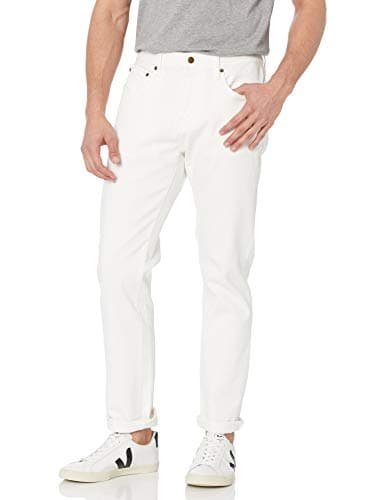 Image of Amazon Essentials Men's Athletic-Fit Stretch Jeans - Discontinued Colours, Bright White, 40W / 29L