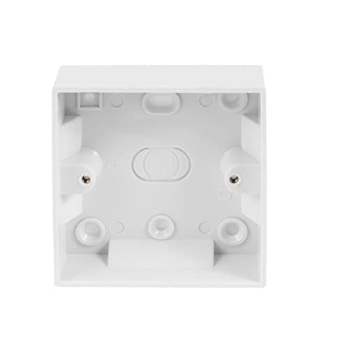 Image of Merriway BH04932 Moulded Light Switch Surface Pattress Boxes 1-Gang 25mm Deep , White