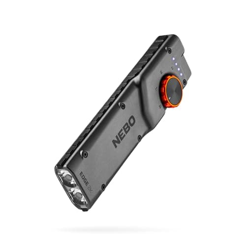 Image of NEBO Edge 2K Pocket Torch – 2,000 Lumens Rechargeable LED Flashlight with Dynamic Dial and 5 Light Modes, USB-C Charging, IPX6 Water & Impact Resistant – Compact EDC Light for Tactical & Everyday Use