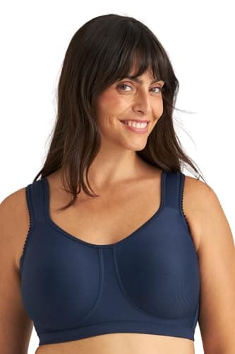 Image of Miss Mary of Sweden Keep Fresh Womens Non-Wired Full Coverage T-Shirt Bra for Everyday Wear 42G Dark Blue
