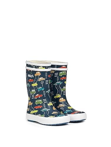 Image of Aigle LOLLY POP PLAY2 Waterproof Printed Boots for Kids | Soft, comfortable upper with durable lining | Reflective strip on the heel | Grippy sole