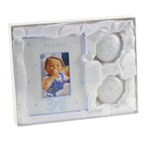 Image of Christening Gift My First Curl / Tooth & Frame It's A Boy