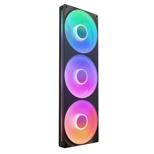 Image of NZXT F420 RGB Core - 420mm Single-Frame Fan Unit with 3 x 140mm RGB Fans - Speed & Lighting Control - High Static Pressure & Airflow - Fluid Dynamic Bearings - 8 aRGB LEDs Per Fan - Black