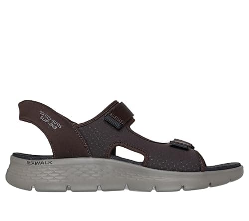 Image of Skechers GO WALK FLEX SANDAL mens PERFORMANCE, BROWN, 9 UK