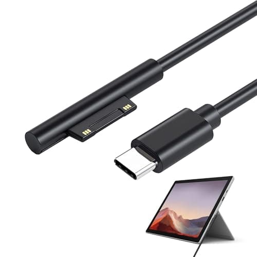 Image of 1 Pcs 1.8m Surface Connect to USB-C Charging Cable,Compatible with Microsoft Surface Pro 3/4/5/6/7,Surface Laptop 3/2/1,Surface Go 1/2,Lightweight and Durable,45W 15V3A,Charger for Surface Pro