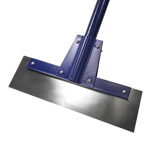 Image of Faithfull Floor Scraper – 400mm (16in) Wide Blade with 1450mm (57in) Fibreglass Handle for Surface Cleaning & Preparation