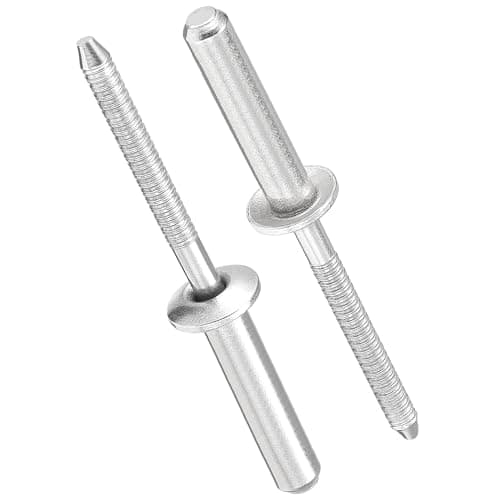 Image of TOP-VIGOR Blind Rivets 4.8mm x 25mm, 304 Stainless Steel Closed End Pop Rivets for Metal, Sealed Steel Rivets with Pull Mandrel for Construction, Machinery & Furniture, 50 Pack