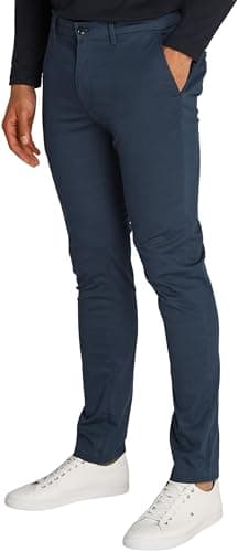 Image of Tommy Hilfiger Men's Printed Structure Bleecker Slim Fit Chinos, Blue (Desert Sky), 30W/30L