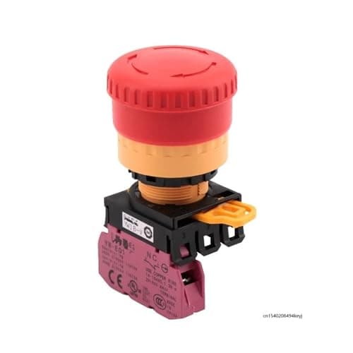 Image of QXSJEDYCH NC Elevator Emergency Stop Switch, YW1B-V Stop Button YW-E01 Mushroom IDEC Maintenance switch