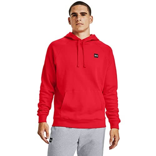 Image of Under Armour Mens 2023 Rival Cotton Blend Hoody - Red - S