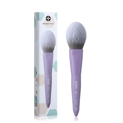 Image of EIGSHOW Ultra-Fluffy Powder Makeup Brush with Silver Ion Bristles, for Setting, Blush, Bronzer and Contouring, Vegan Soft Professional Face Brush for Daily, Party & Travel Use (F674P)