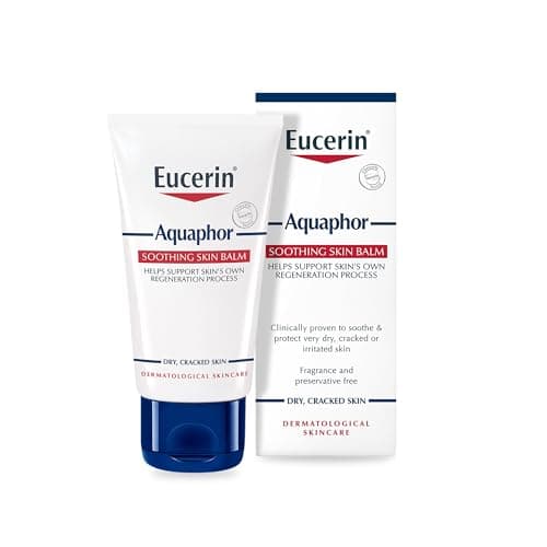 Image of Eucerin Aquaphor Soothing Skin Balm 45ml, Repairing Cream for Dry, Cracked and Irritated Skin, Fragrance-Free Ointment Ideal for Hands, Feet, and Body, Fragrance-Free, Water-Free Formula