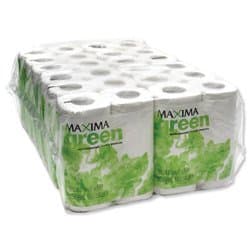 Image of Maxima Green Toilet Roll Recycled 2-Ply 200 Sheets White - Pack of 48