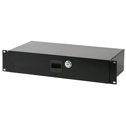 Image of PULSE RD2S 2U Locking Rack Drawer – Short‑Depth 210mm Steel 19" Rackmount Drawer with Lock, Ball‑Race Slides & Release Catch