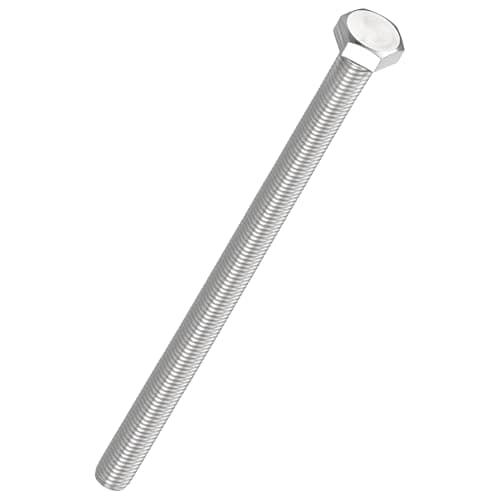 Image of Kozelo 2 Pcs Hex Head Screws Bolts - [M12-1.75x200] 304 Stainless Steel Grade A2-70 Fully Threaded Hex Tap Metric Hexagon Head Machine Bolts Right Hand External Hex Drive, Silver