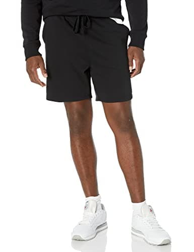 Image of Amazon Essentials Men's Lightweight Sweat Shorts (Available in Big & Tall), Black, L