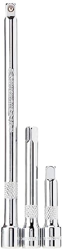 Image of Silverline 598440 Extension Bar Set 3pce 1/4", Silver