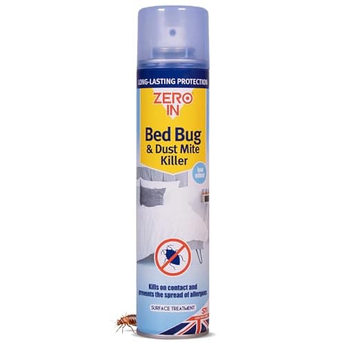 Image of Zero In Bed Bug & Dust Mite Killer – Bed Bug Spray for Mattress, Bed Frames & Furnishings - Fast-Acting Aerosol Surface Treatment for Immediate Results - Prevents Allergies - 300ml