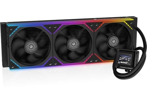 Image of Thermalright FW360 SE ARGB V2 360mm CPU AIO Liquid Cooler for Desktop - TL-M12Q 2000RPM Daisy-Chain Fans, 2" LCD Display Screen, for AM4/AM5 & Intel 1700/1851(Black)