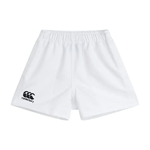 Image of Canterbury Of New Zealand Boys Rugby Professional Polyester Shorts-White, Size 8, 8, E723406-989