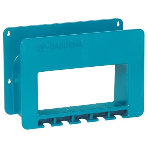 Image of Gardena System Stowaway: Garden Hose Bracket for Walls, Space-Saving Storage for Garden Hoses, with a Bracket for Spray nozzles, Pulse sprayers, and Other Gardena System Parts (238-20)