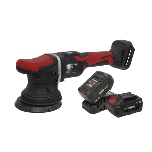 Image of Sealey 20V SV20 Series Ø125mm Cordless Orbital Polisher Kit - 2 Batteries - CP20VOPKIT2