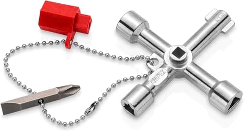 Image of KNIPEX Control Cabinet Key for All Standard Cabinets and Shut-Off Systems 76 mm, 00 11 03