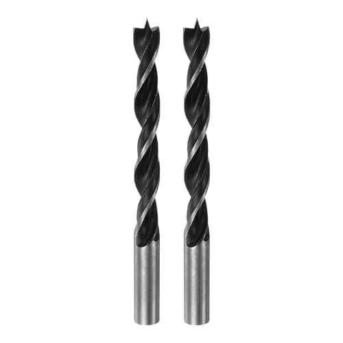 Image of sourcing map 2pcs Brad Point Drill Bits 11mm(28/64") Dia Straight Steel Round Shank Drill Metric Brad Point 3.5" Drilling Depth Spiral Twist Drill Bits for Carpenter Woodworking Plastic Rubber