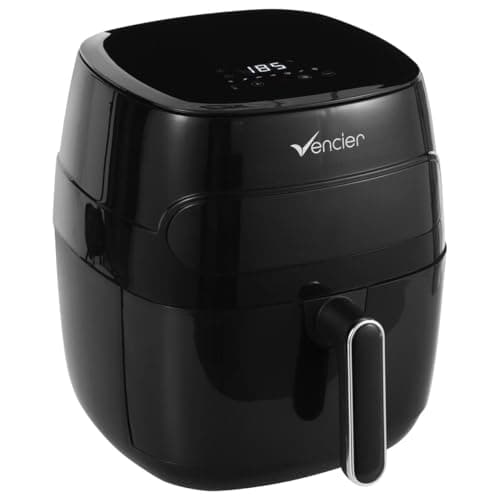 Image of Vencier 5.5L Digital Air Fryer 220V 1350W with Transparent Window, LED Touch Display, 6 Presets, 30-Min Timer, Rapid Air Circulation, 90% Less Fat, Stylish Piano Black Design