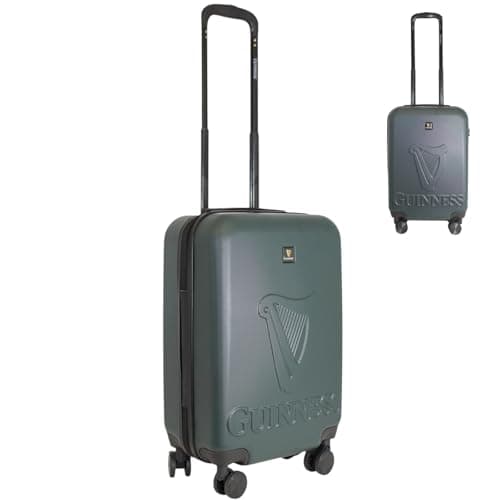 Image of Guinness® 24" ABS Check-in Suitcase – Lightweight Hard Shell Luggage with 360° Spinner Wheels, Telescopic Handle & Built-in Combination Lock – Durable 65cm Travel Case (Green)