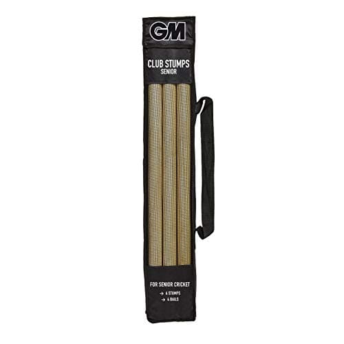 Image of Gunn & Moore GM - Cricket Wickets 6 Stumps & 4 Bails Set - Wood - Regulation Junior Height 27" - Carry Bag - Natural
