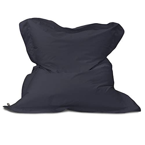 Image of rucomfy Beanbags Giant Indoor/Outdoor Squashy Squarbie Bean Bag. Use as Cushion, Chair or Lounger. Water & UV Resistant 170 x 130cm (Beanbag Only, Navy Blue)