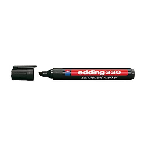 Image of Edding 330 Permanent Marker Chisel Tip 1-5mm Black Ref 330-001 [Pack 10]
