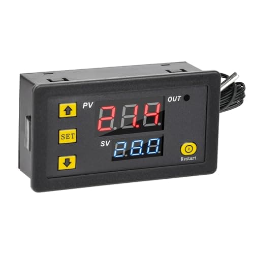 Image of Aideepen W3230 20A 12V Digital Thermostat, Digital Temperature Controller Regulator Heating Cooling Control Thermometer Instrument