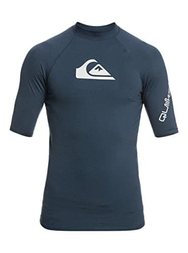 Image of Quiksilver Mens All Time Rash Guard Shirt, Navy Blazer Heather, XL EU