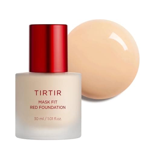 Image of TIRTIR Mask Fit Red FoundationㅣLong Lasting Flawless Coverage, Energy Essence, Lightweight, Hydrating, Pore-Blurring, Breathable Satin Finish, Makeup, Radiant Skin, #21N Ivory, 1.01 Fl Oz