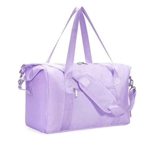 Image of Narwey for Ryanair Cabin Bag 40x20x25 Underseat Ryan Air Foldable Travel Duffel Hospital Bag Carry on Hand Luggage Holdall Tote Weekend Overnight Bag for Women and Men 20L (Purple)