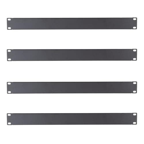 Image of kenable 1U Blanking Plate Solid Black for 19 inch Server Rack Data Cabinet - Airflow Management Panel - 4 Pack